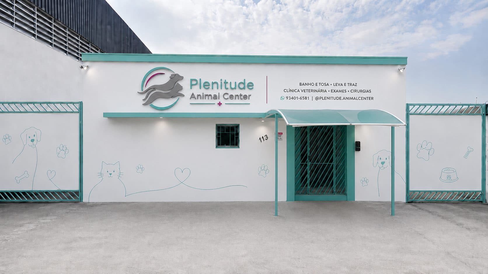 Fachada da Plenitude Animal Center